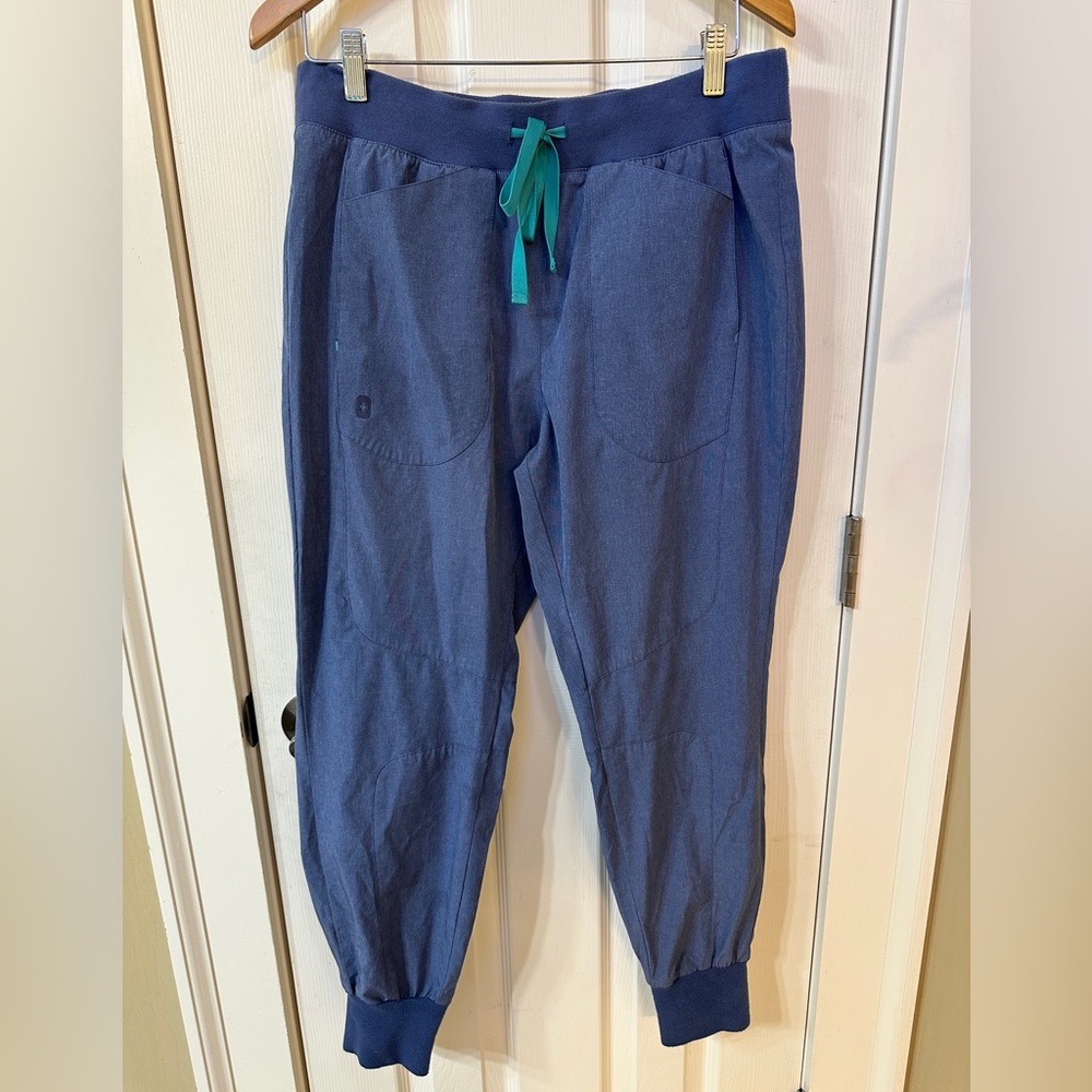 FIGS Scrubs Pants Joggers Pants Women's Large Blue Gray Hospital Office